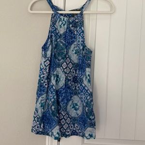 Tommy Bahama blue printed tank size XXS